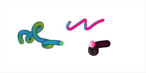 Whimsical hand drawn cartoon cactus with wavy line and pink flower