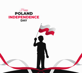  Poland Independence Day. 31 October. Holiday concept. Template for background with banner, poster and card. Vector illustration.