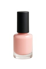 Obraz premium Bottle of pink nail polish isolated on white background, beauty and cosmetics product photo
