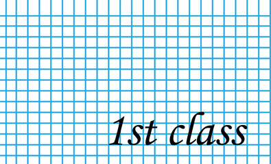 1st grade text notebook in a cage background,