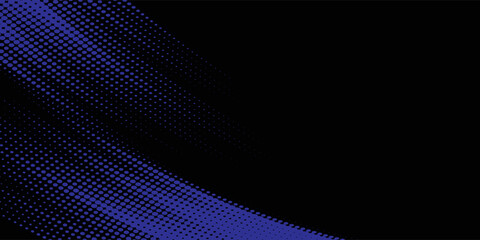 Obraz premium Abstract speed line style blue halftone banner design template. blue halftone dot pattern with grunge texture. Sporty style white and black dot pop art comic, Eps 10.