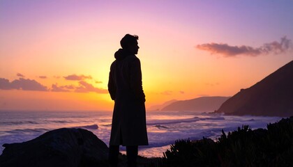 Sunset Coastal Solitude.