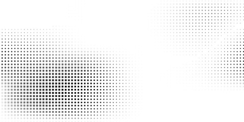 Modern mesh halftone gradient texture. Vanishing polka dot simple abstract art