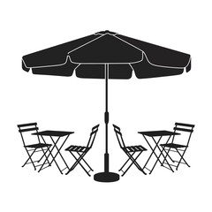 Umbrella Caf&eacute; Icon Design