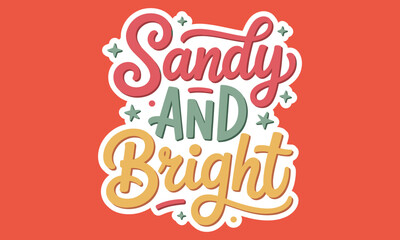 Christmas Summer Sticker Design
