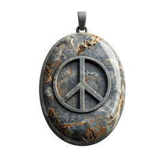 Fototapeta premium Peace Symbol Stone Pendant - Hope and Harmony