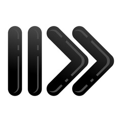 Fototapeta premium black glossy right arrow icon vector
