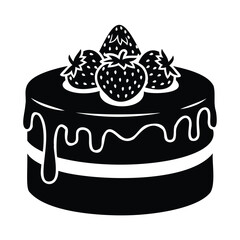 Chocolate cake with strawberries strawberry dessert