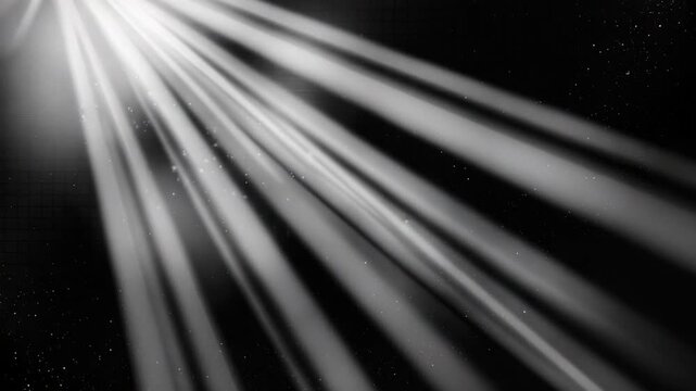 Video A close-up shot of a bright sunbeam in a black and white image, ideal for use in illustrations or designs that require a warm and uplifting tone