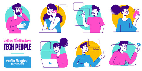 People Tech vector illustration