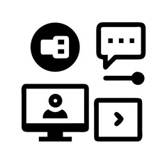 Online video conference with media controls