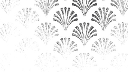 Simple floral geometric grunge pattern background with seamless tileable texture 