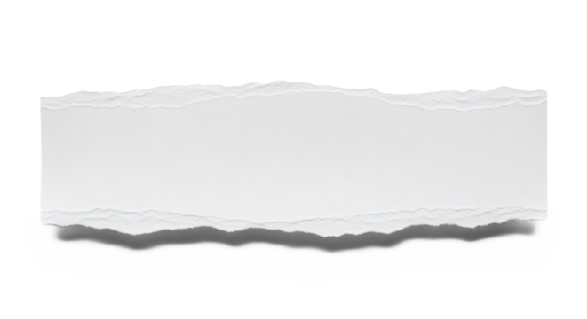 transparent ripped paper edge on transparent background.