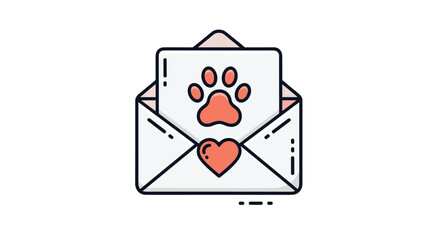 Send a heartfelt message with a loving animal paw print invitation.