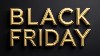 elegant gold Black Friday typography,