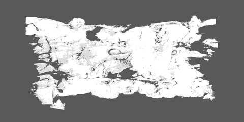 White fragments of torn and ripped paper with adhesive residue on wall. Scraps of advertisements or signs in urban environment. An aged, textured poster design in vector format