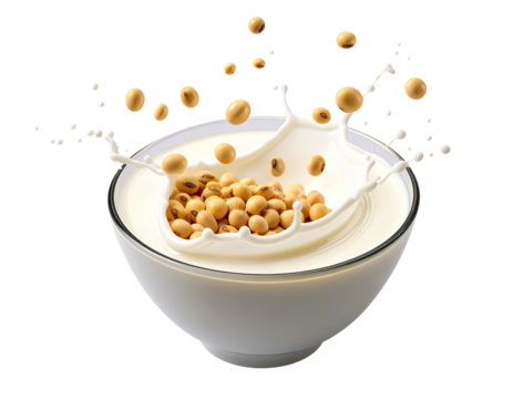 Soy milk splash in a bowl (1)