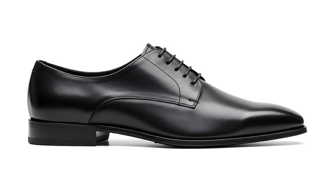 Luxury minimalist leather shoes mockup, elegant plain style, isolated on transparent background - Powered by Adobe