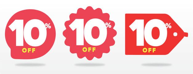 10% off, offer, discount, abundance, sale, promo, value, sticker, purchase, marketing, shop, percent, price, tag, payment, value. Vector, icon, set, number