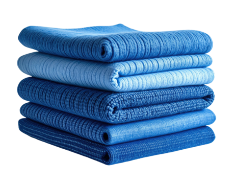 Stack of blue cloths