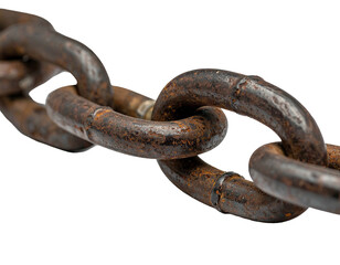 Fototapeta premium Close-up of a rusty metal chain