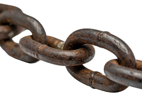 Close-up of a rusty metal chain
