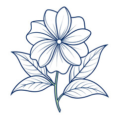 Obraz premium eadwort-plumbago line art on white background