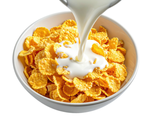 Milk being poured over cereal in a bowl (4)