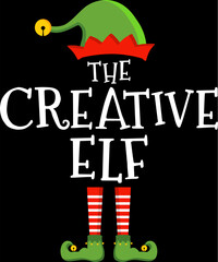 Funny christmas elf design xmas