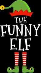 Funny christmas elf design xmas