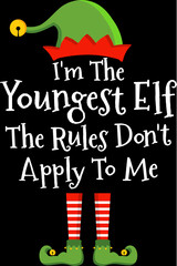 Funny christmas elf design xmas