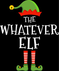Funny christmas elf design xmas