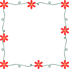frame with flowers