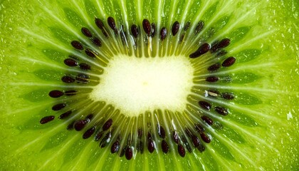 Close Up Kiwi Fruit Slice.