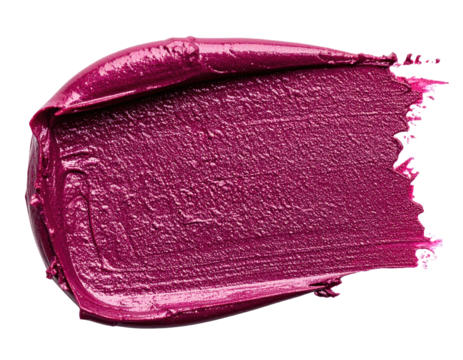 Close-up smear of deep plum lipstick