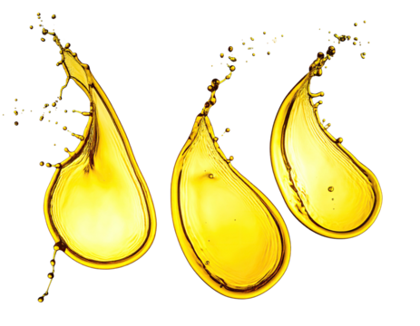 Gold liquid droplets in motion