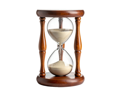 Wooden hourglass, isolated - Powered by Adobe