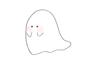 シンプルなかわいいおばけのイラスト
