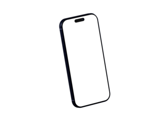 High-quality image of a sleek smartphone mockup, perfect for app presentations and tech designs.  Clean, modern aesthetic.