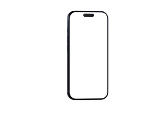 High-quality image of a modern smartphone with a blank screen, perfect for app presentations or website designs.