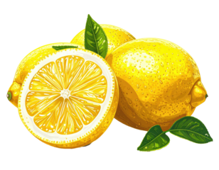 Fresh lemons, juicy and vibrant