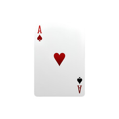 Obraz premium ace of hearts on black