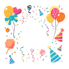 happy birthday card with balloons