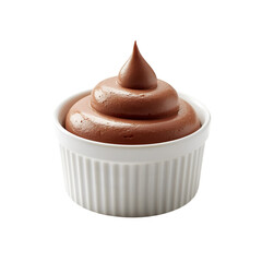 chocolate cupcake isolated on white