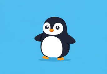Naklejka premium Cute Cartoon Penguin