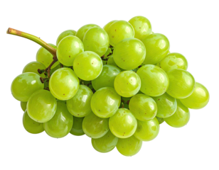 A bunch of bright green grapes