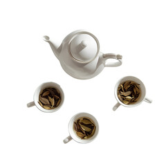 teapot and cups