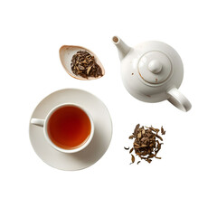 cup of tea with teapot