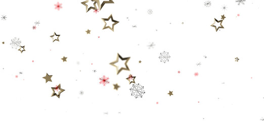 Beautiful golden stars and snowflakes, perfect for holiday designs and Christmas decorations. Ideal for creating cheerful, festive vibes.
