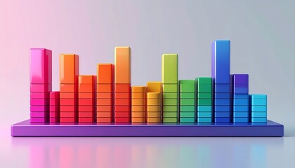 Colorful Bar Graph Visual Representation.